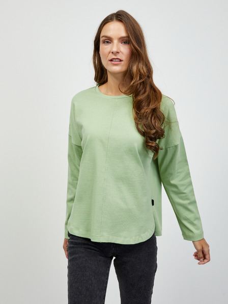 ZOOT.lab Tricou basic cu mânecă lungă, verde deschis, pentru femei ZOOT.lab Bambie