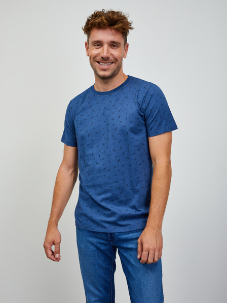 ZOOT.lab Tricou albastru cu model Rowan ZOOT.lab pentru bărbați