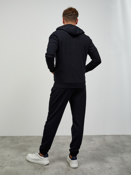 ZOOT.lab Tricou basic negru cu glugă și fermoar pentru bărbați ZOOT.lab Ralph