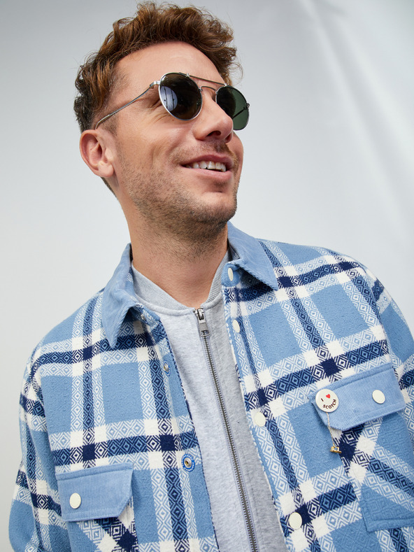 ZOOT.lab Hanorac basic cu fermoar pentru bărbați gri deschis brindle ZOOT.lab Keanu