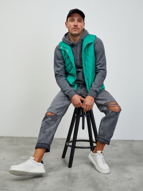 ZOOT.lab Hanorac cu fermoar pentru bărbați gri închis brindle ZOOT.lab Jaxon