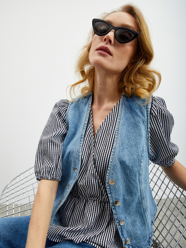 ZOOT.lab Bluză neagră cu dungi pentru femei ZOOT.lab Oline