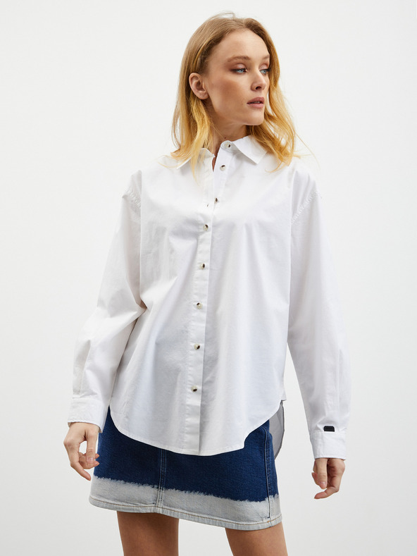 ZOOT.lab Cămașă oversize albă pentru femei ZOOT.lab Rosalinde