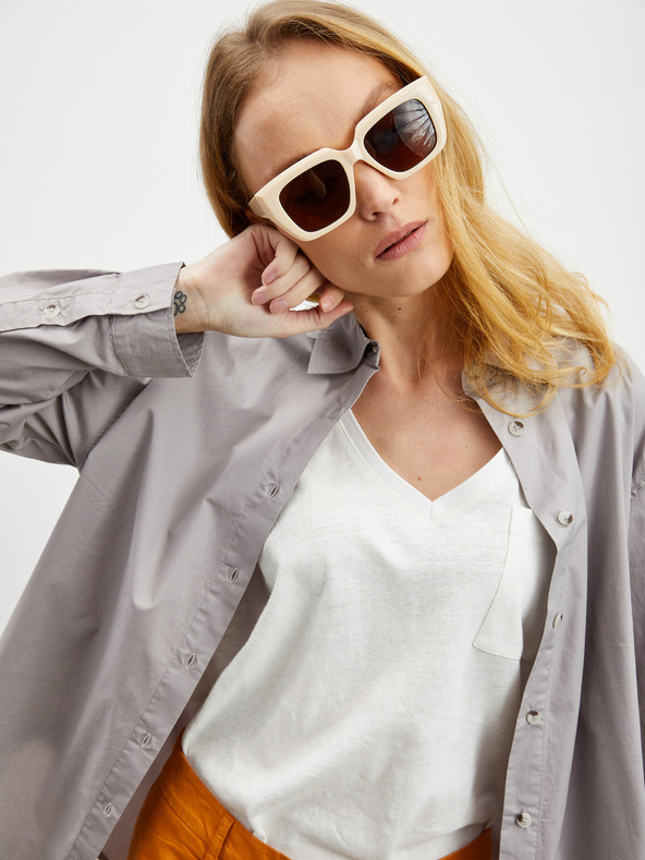 ZOOT.lab Cămașă supradimensionată pentru femei, gri deschis ZOOT.lab Rosalinde