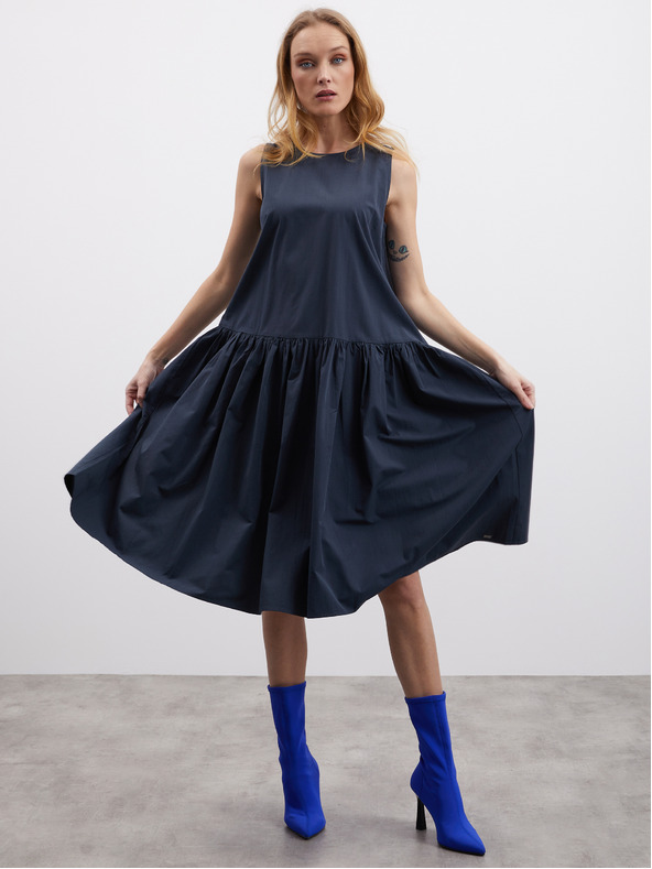 ZOOT.lab Rochie gri închis cu volane pentru femei ZOOT.lab Urbana