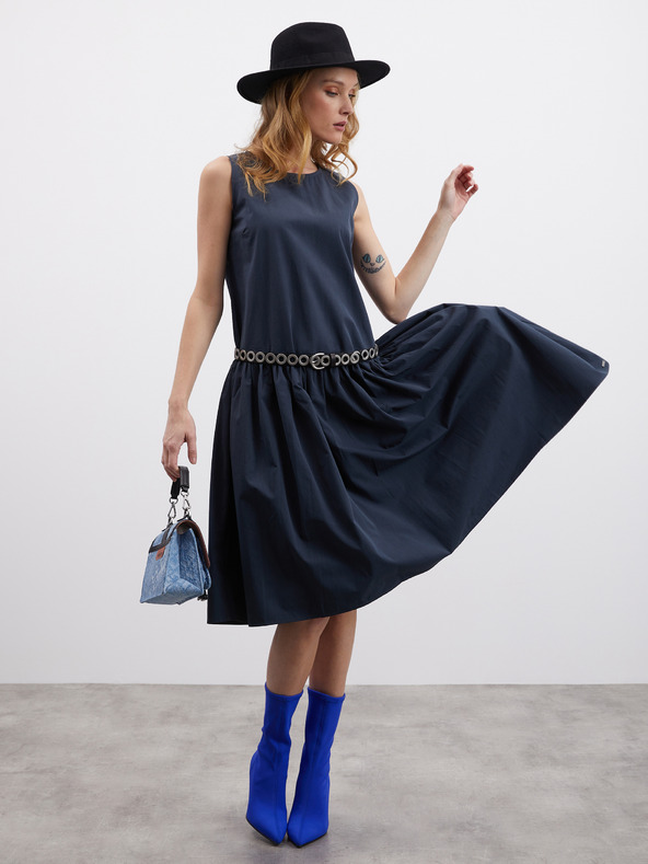 ZOOT.lab Rochie gri închis cu volane pentru femei ZOOT.lab Urbana