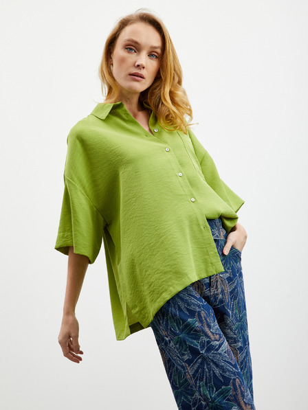 ZOOT.lab Cămașă oversize verde deschis pentru femei ZOOT.lab Rhiannon