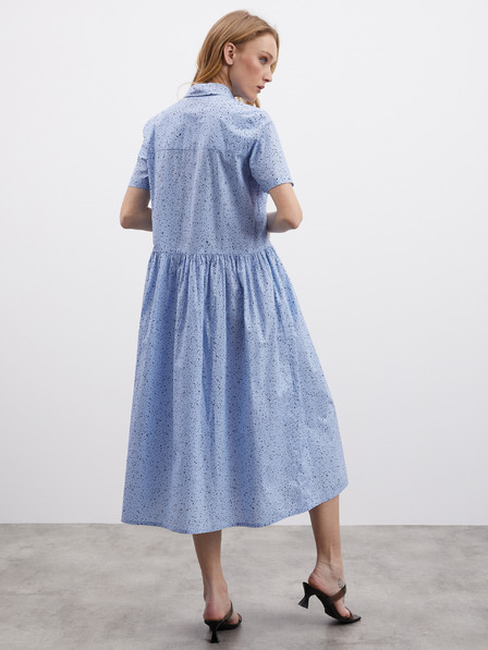 ZOOT.lab Rochie midi pentru femei, albastru deschis, cu cămașă cu model ZOOT.lab Reed