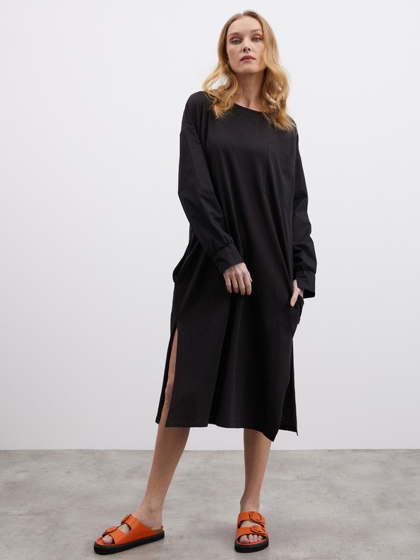 ZOOT.lab Rochie neagră pentru femei cu croială ZOOT.lab Fjola