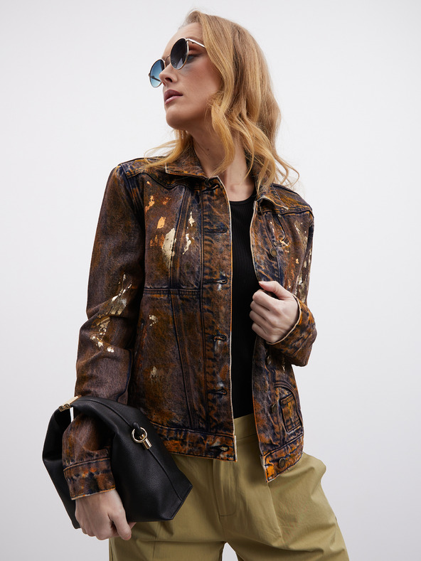 ZOOT.lab Pantaloni largi kaki pentru femei ZOOT.lab Tersita