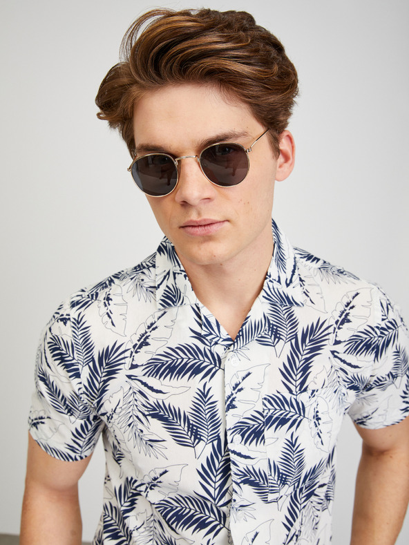 ZOOT.lab Cămașă cu mânecă scurtă, model crem, pentru bărbați ZOOT.lab Darrel