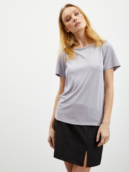 ZOOT.lab Tricou gri deschis pentru femei cu cravată la spate ZOOT.lab Romy