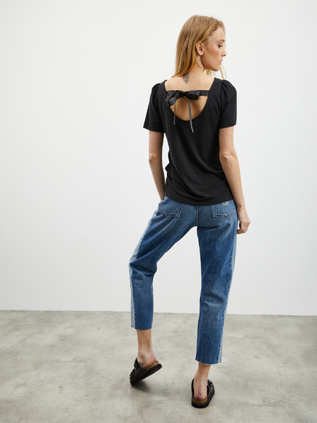 ZOOT.lab Tricou negru de damă cu cravată la spate ZOOT.lab Romy