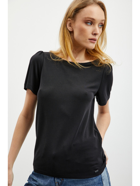 ZOOT.lab Tricou negru de damă cu cravată la spate ZOOT.lab Romy