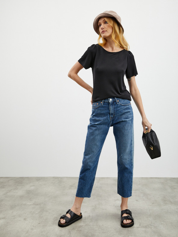 ZOOT.lab Tricou negru de damă cu cravată la spate ZOOT.lab Romy