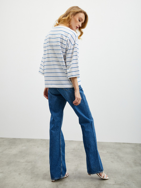 ZOOT.lab Tricou alb cu dungi pentru femei ZOOT.lab Dolly