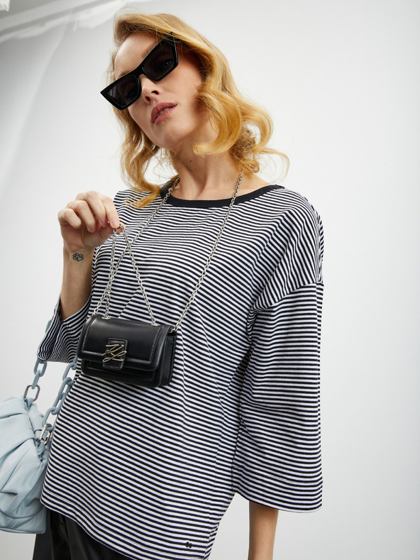 ZOOT.lab Tricou negru cu dungi pentru femei ZOOT.lab Dolly