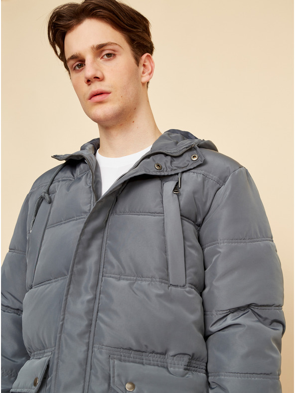 ZOOT.lab Jachetă de iarnă matlasată gri pentru bărbați ZOOT.lab