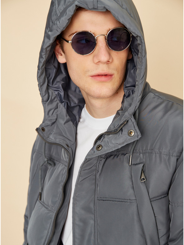 ZOOT.lab Jachetă de iarnă matlasată gri pentru bărbați ZOOT.lab