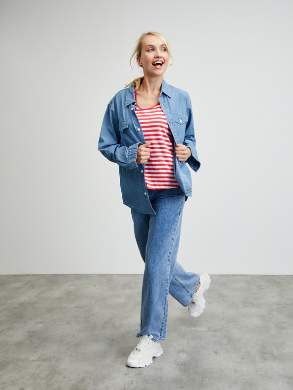 ZOOT.lab Tricou de damă alb și roșu cu dungi ZOOT.lab Josefina