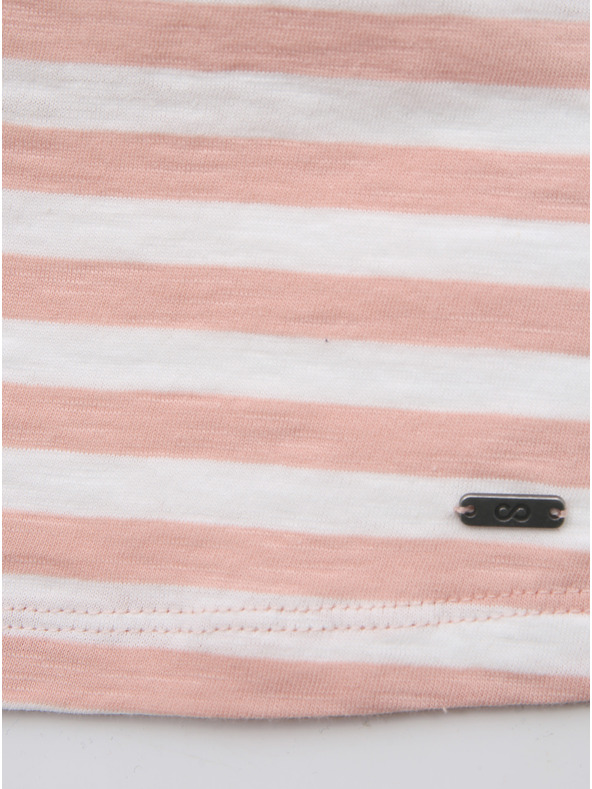 ZOOT.lab Tricou cu dungi albe și roz pentru femei ZOOT.lab Josefina