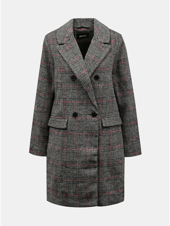 ZOOT.lab Palton de iarnă în carouri pentru femei, gri închis ZOOT.lab Gabrielle