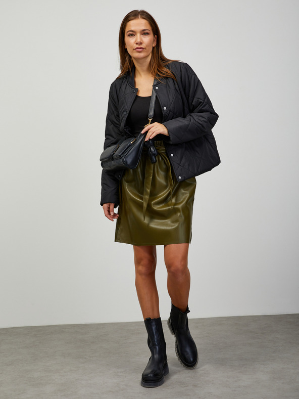 ZOOT.lab Fustă kaki de damă din piele sintetică cu cravată ZOOT.lab Ryoko