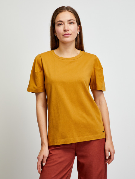 ZOOT.lab Tricou basic cu mânecă scurtă, muștar METROOPOLIS by ZOOT.lab Leora
