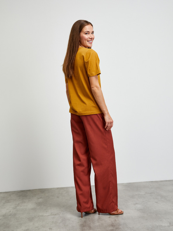 ZOOT.lab Tricou basic cu mânecă scurtă, muștar METROOPOLIS by ZOOT.lab Leora