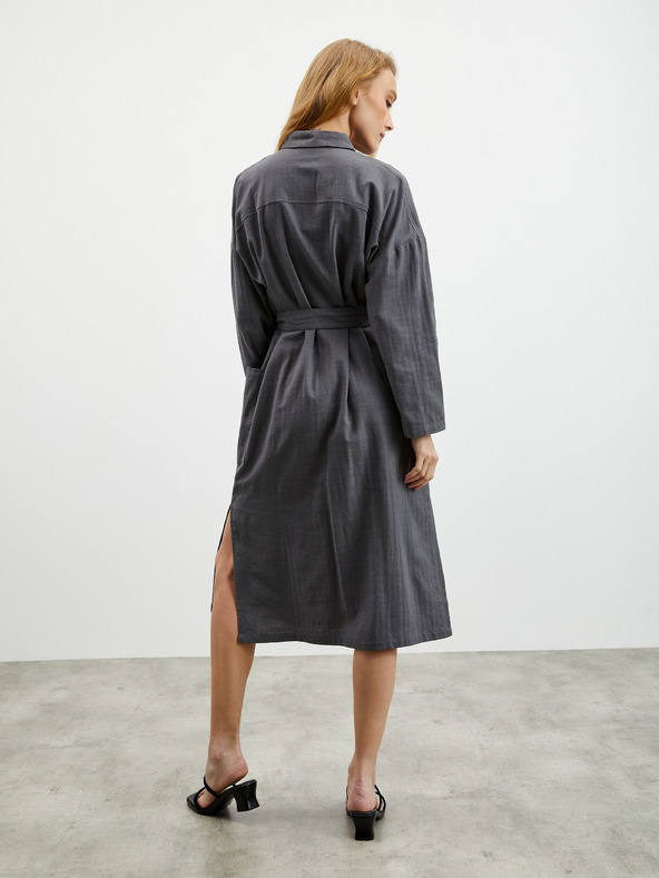 ZOOT.lab Rochie cămașă pentru femei gri închis cu in ZOOT.lab Darsha