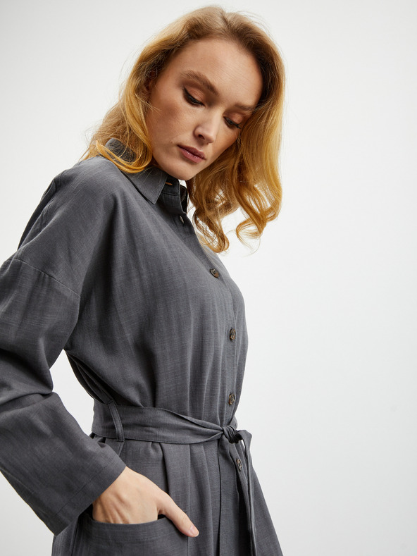 ZOOT.lab Rochie cămașă pentru femei gri închis cu in ZOOT.lab Darsha