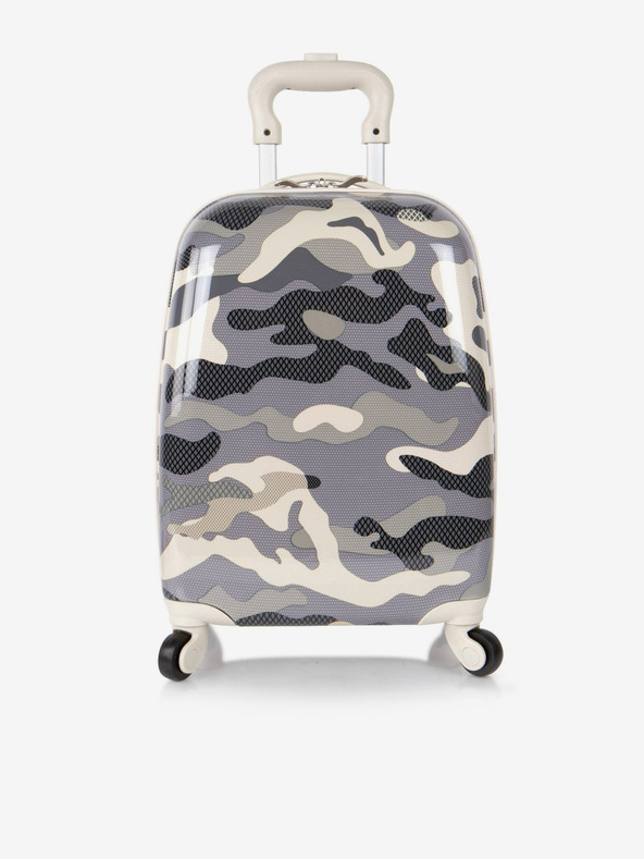 Heys Heys Kids 4w Grey Camo Patterned Suitcase