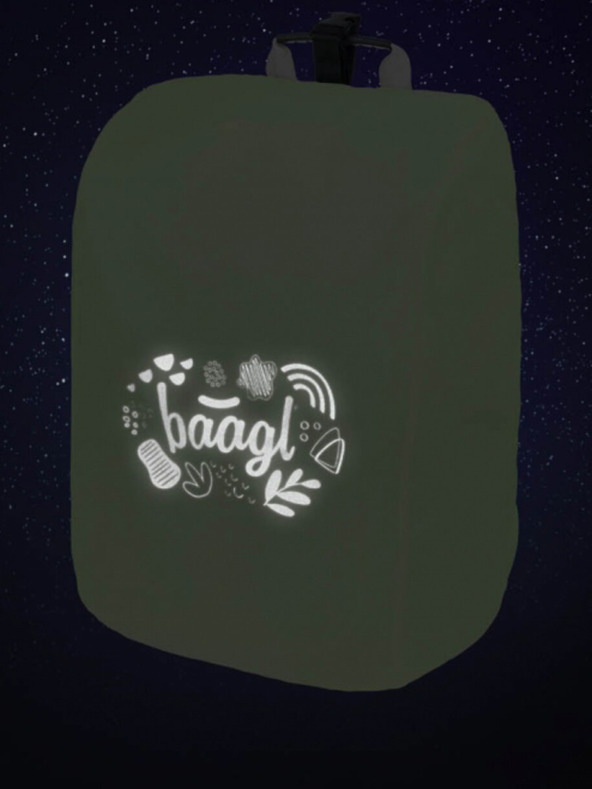 BAAGL  Portofel școlar galben impermeabil reflectorizant Baagl