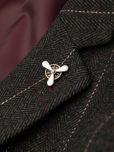 Ombre Clothing Pin decorativ metalic pentru haine cu elice crem Ombre Clothing