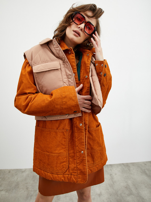 ZOOT.lab Tricou de bază lejer pentru femei bej cu mâneci trei sferturi ZOOT.lab Leticia