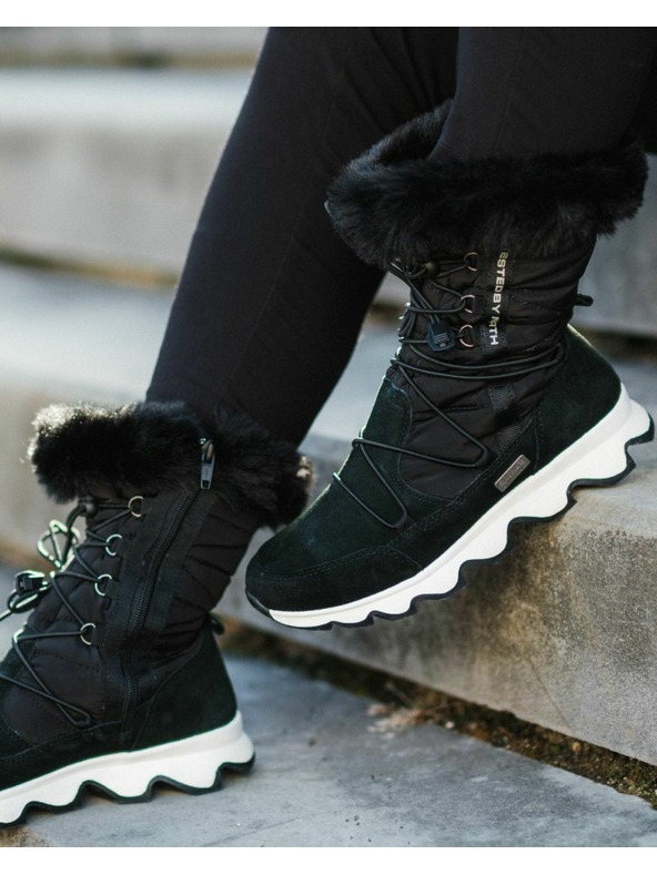 Kilpi Cizme de zăpadă pentru femei Kilpi FROZEN HIGH WP-W Negru