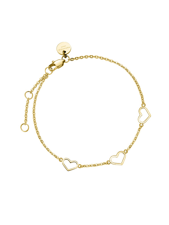 Rosefield Rosefield brățară aurie Triple Heart JBTHG-J537