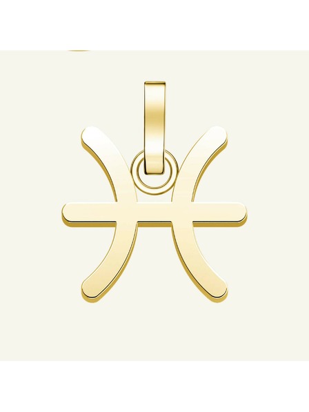 Rosefield Rosefield pandantiv de culoare aurie Zodiac Symbol Pești