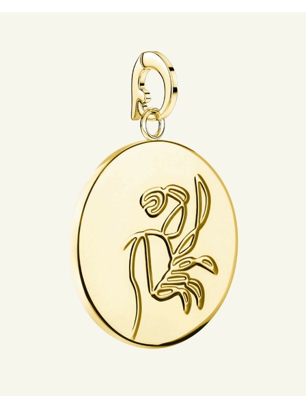 Rosefield Rosefield pandantiv de culoare aurie Zodiac Coin Rac