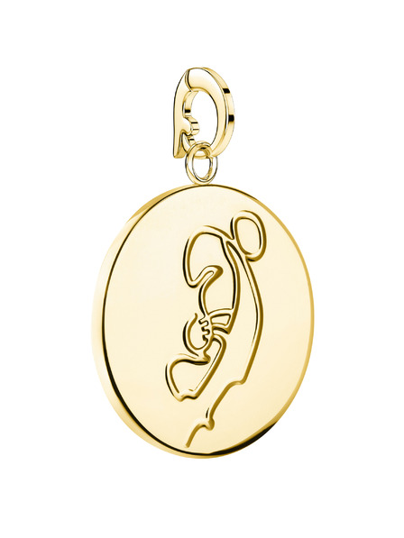 Rosefield Rosefield pandantiv de culoare aurie Zodiac Coin Leu