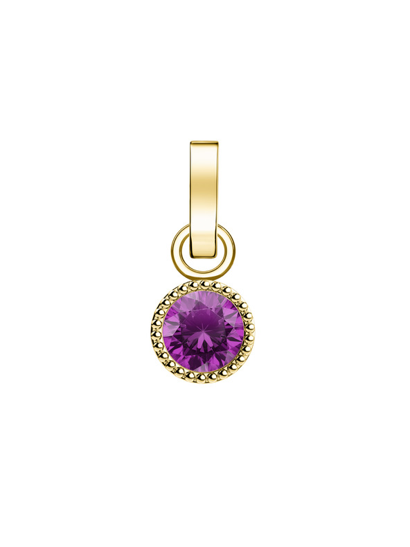 Rosefield Rosefield pandantiv de culoare aurie Birthstone Februarie