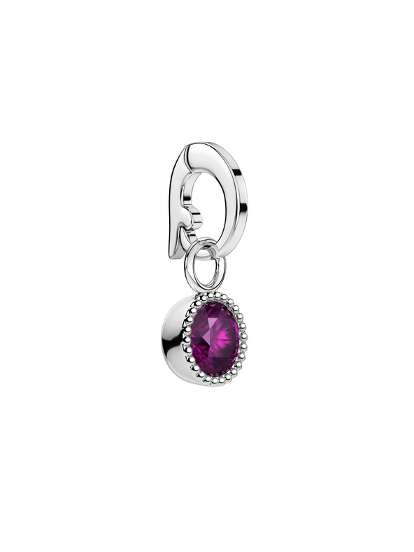 Rosefield Rosefield pandantiv de culoare argintie Birthstone Februarie