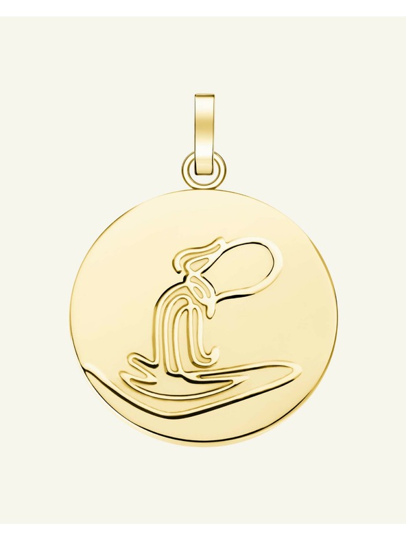 Rosefield Rosefield pandantiv de culoare aurie Zodiac Coin Vărsător
