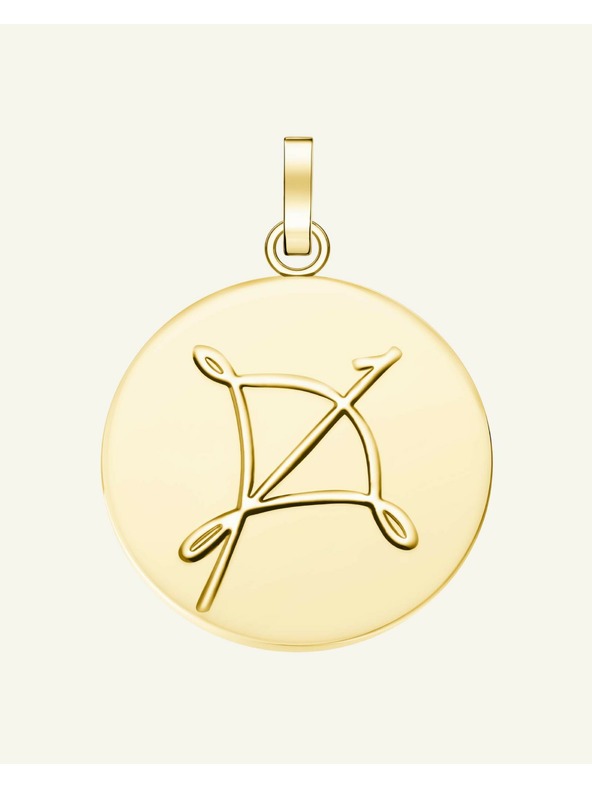 Rosefield Rosefield pandantiv de culoare aurie Zodiac Coin Săgetător