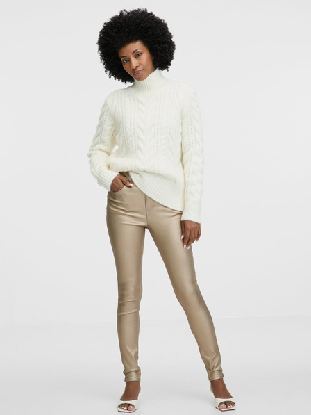 Orsay Blugi aurii pentru femei, skinny fit ORSAY