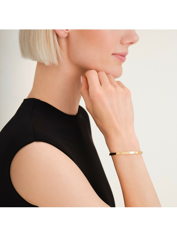 Rosefield Brățară rigidă aurită pentru femei Rosefield JBLCG-J1043