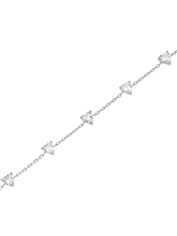 Rosefield Brățară rhodiată pentru femei Rosefield JBRHS-J1014