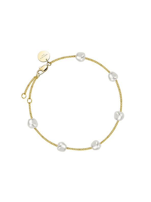 Rosefield Rosefield brățară în culoare aurie Multi Pearl JBLPG-J603