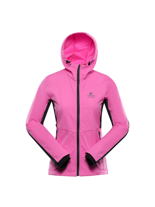 ALPINE PRO Jachetă softshell pentru femei cu tratament DWR ALPINE PRO KERAKA roz neon