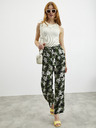 ZOOT.lab Pantaloni cu flori verzi și negri pentru femei ZOOT.lab Ena
